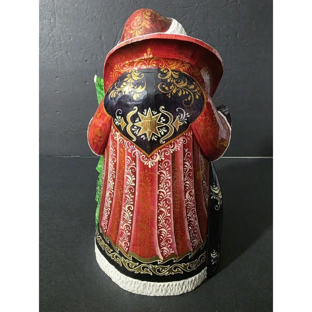 Hand Carved Wood Russian Santa Ded Moroz 11